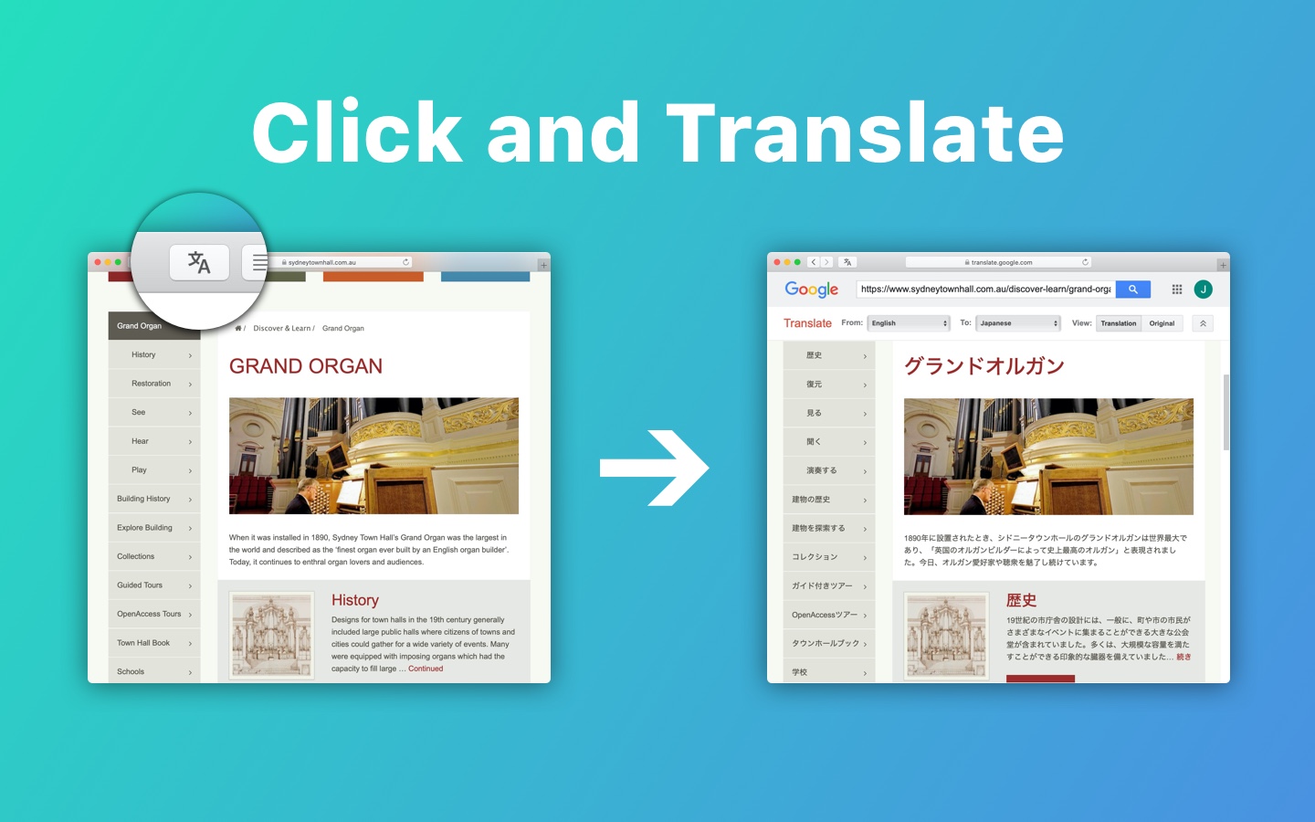 Translate Web for Safari